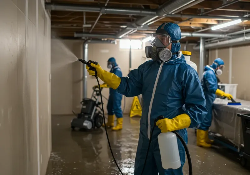 Basement Sanitization and Antimicrobial Treatment process in Russellville, KY