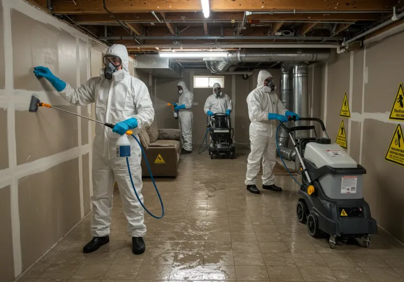 Basement Moisture Removal and Structural Drying process in Russellville, KY